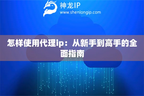 怎樣使用代理ip：從新手到高手的全面指南