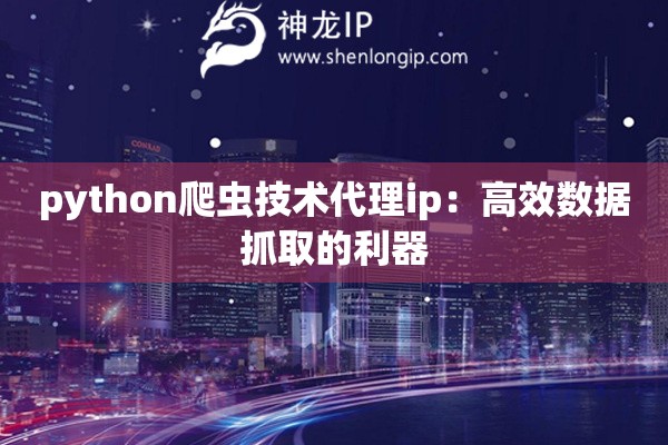 python爬蟲技術代理ip：高效數據抓取的利器