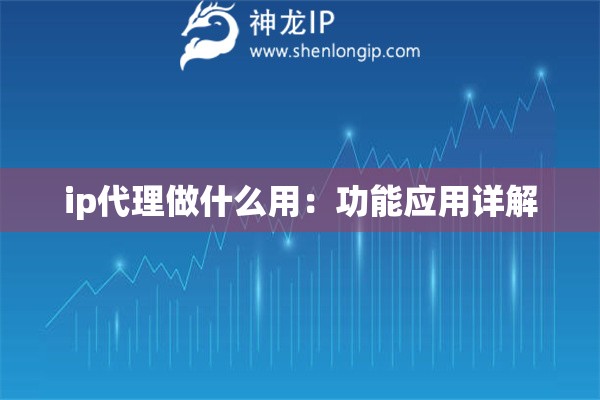ip代理做什么用：功能應用詳解