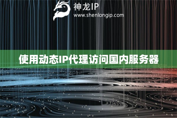 使用動態IP代理訪問國內服務器