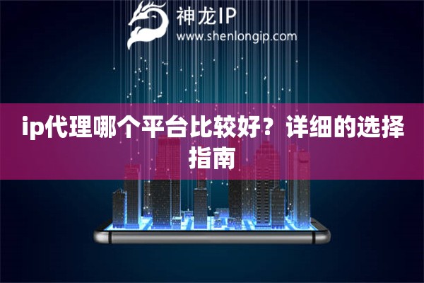 ip代理哪個平臺比較好？詳細的選擇指南