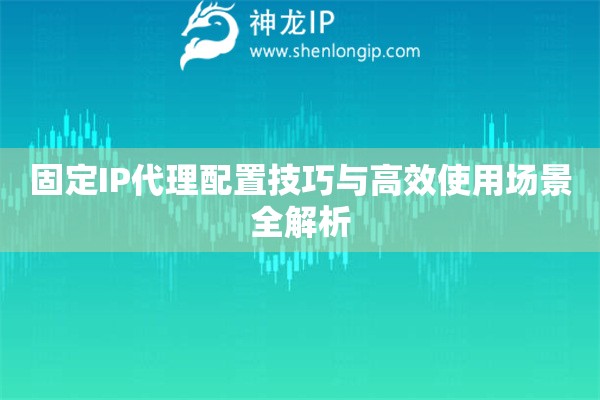 固定IP代理配置技巧與高效使用場景全解析