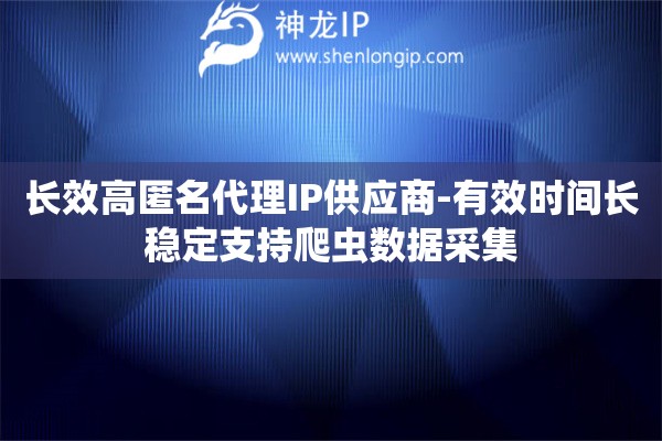 長效高匿名代理IP供應商-有效時間長穩定支持爬蟲數據采集