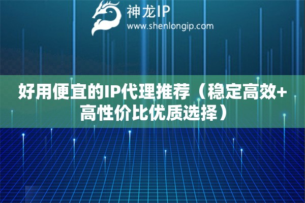 好用便宜的IP代理推薦（穩定高效+高性價比優質選擇）
