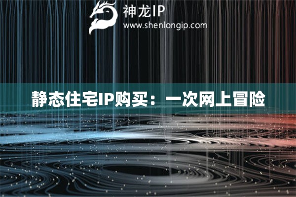 靜態住宅IP購買：一次網上冒險
