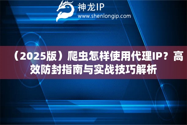 （2025版）爬蟲怎樣使用代理IP？高效防封指南與實(shí)戰(zhàn)技巧解析
