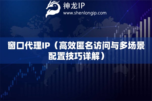 窗口代理IP（高效匿名訪問與多場景配置技巧詳解）