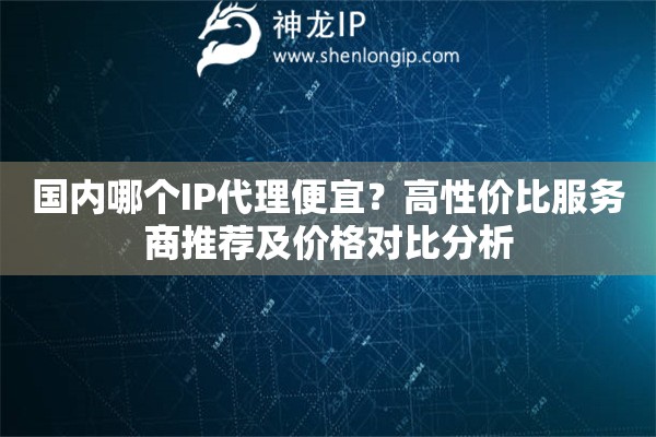 國內哪個IP代理便宜？高性價比服務商推薦及價格對比分析
