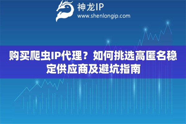 購買爬蟲IP代理？如何挑選高匿名穩定供應商及避坑指南