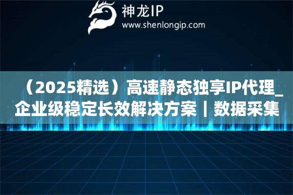 （2025精選）高速靜態(tài)獨享IP代理_企業(yè)級穩(wěn)定長效解決方案｜數(shù)據(jù)采集/網(wǎng)絡安全專用