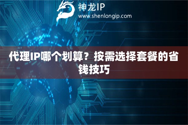 代理IP哪個劃算？按需選擇套餐的省錢技巧