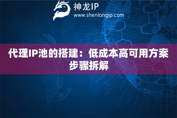 代理IP池的搭建：低成本高可用方案步驟拆解