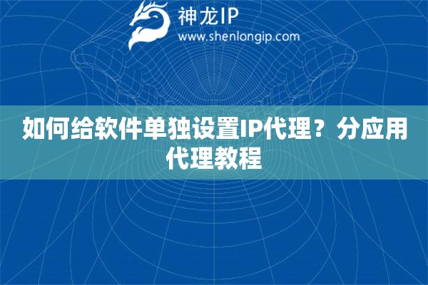 如何給軟件單獨設(shè)置IP代理？分應用代理教程