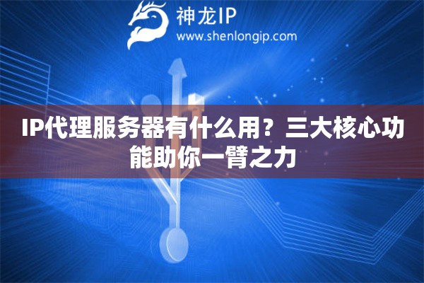 IP代理服務(wù)器有什么用？三大核心功能助你一臂之力