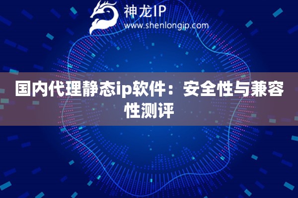 國內代理靜態ip軟件：安全性與兼容性測評