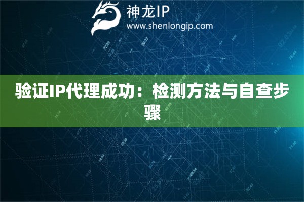 驗證IP代理成功：檢測方法與自查步驟