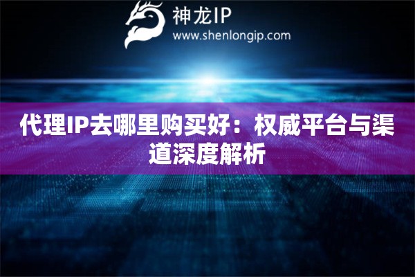 代理IP去哪里購(gòu)買好：權(quán)威平臺(tái)與渠道深度解析
