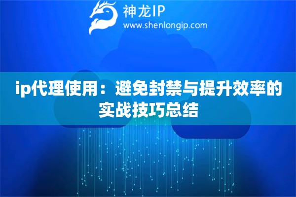 ip代理使用：避免封禁與提升效率的實戰(zhàn)技巧總結