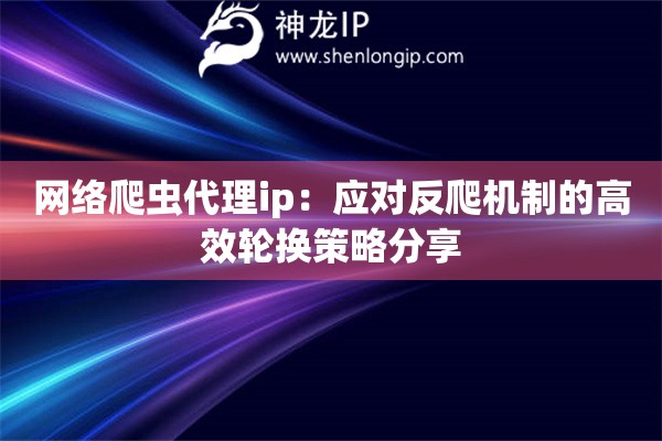 網(wǎng)絡爬蟲代理ip：應對反爬機制的高效輪換策略分享