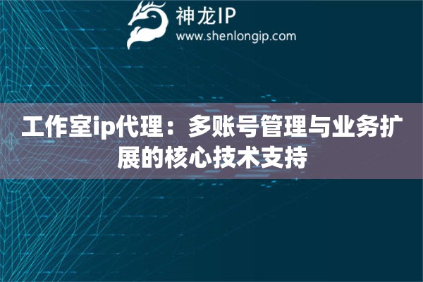 工作室ip代理：多賬號管理與業務擴展的核心技術支持