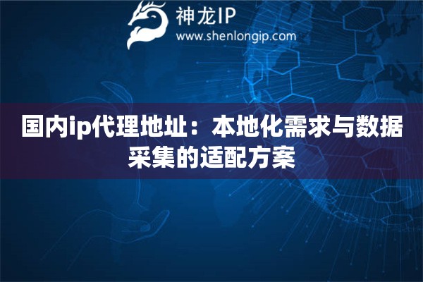 國內ip代理地址：本地化需求與數據采集的適配方案