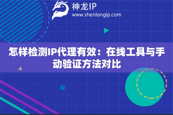 怎樣檢測IP代理有效：在線工具與手動驗(yàn)證方法對比