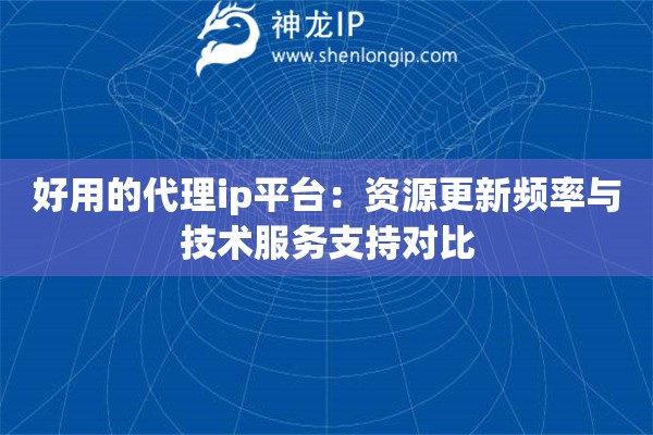 好用的代理ip平臺：資源更新頻率與技術服務支持對比