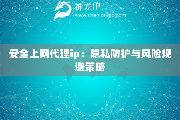 安全上網代理ip：隱私防護與風險規避策略