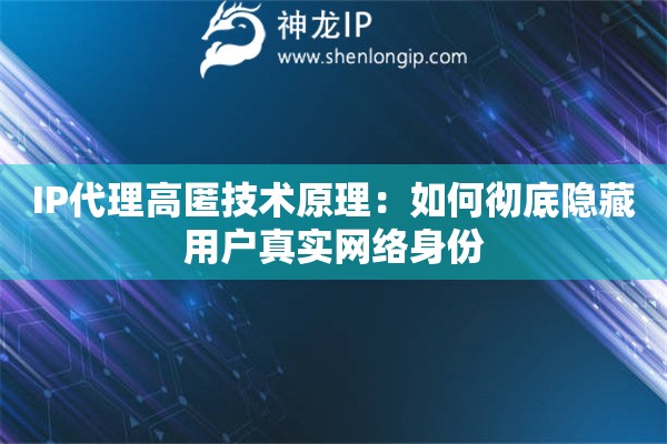 IP代理高匿技術原理：如何徹底隱藏用戶真實網絡身份