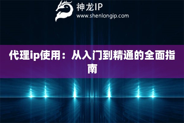 代理ip使用：從入門到精通的全面指南