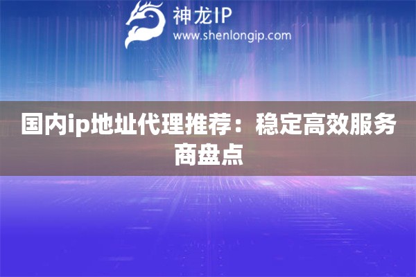 國內(nèi)ip地址代理推薦：穩(wěn)定高效服務(wù)商盤點(diǎn)