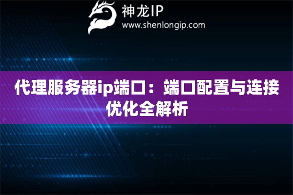 代理服務器ip端口：端口配置與連接優化全解析