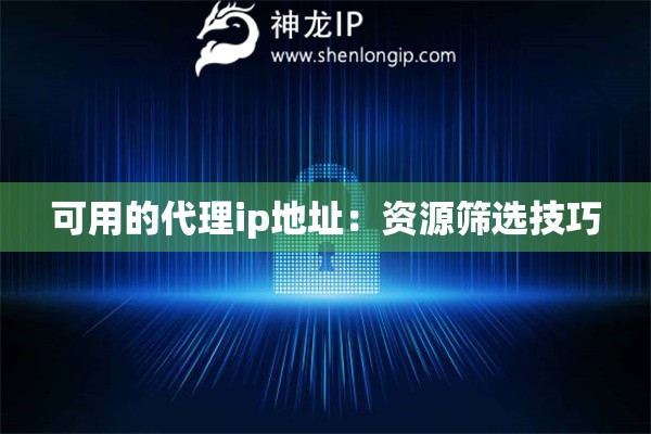 可用的代理ip地址：資源篩選技巧