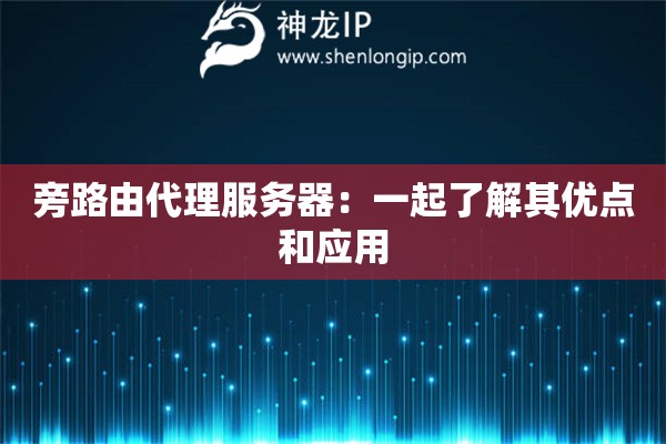 旁路由代理服務(wù)器：一起了解其優(yōu)點和應(yīng)用