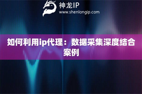 如何利用ip代理：數據采集深度結合案例