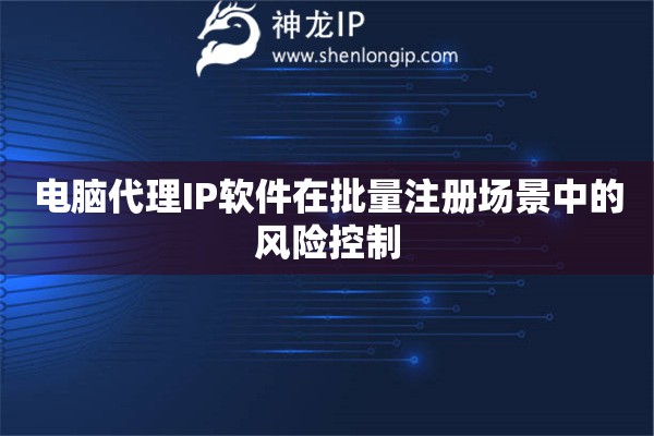 電腦代理IP軟件在批量注冊場景中的風險控制