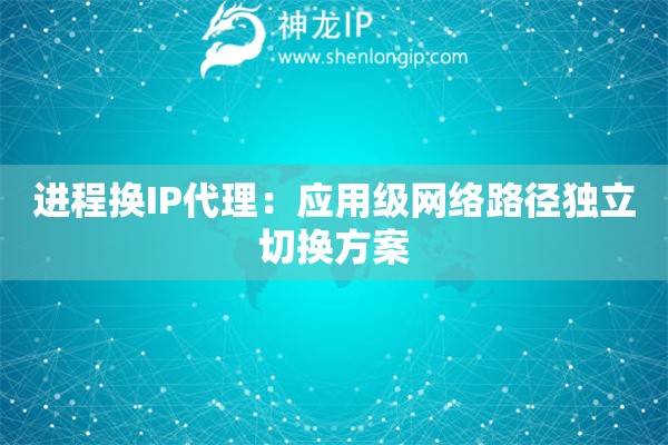 進(jìn)程換IP代理：應(yīng)用級網(wǎng)絡(luò)路徑獨(dú)立切換方案
