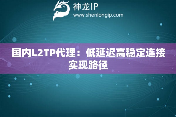 國(guó)內(nèi)L2TP代理：低延遲高穩(wěn)定連接實(shí)現(xiàn)路徑