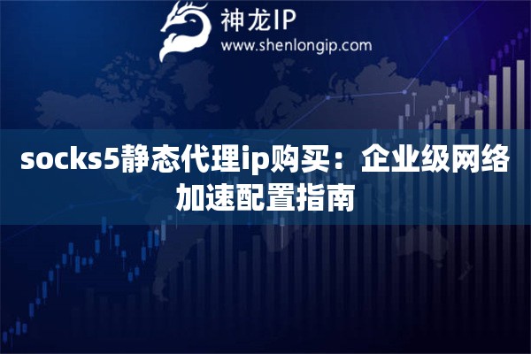 socks5靜態代理ip購買：企業級網絡加速配置指南
