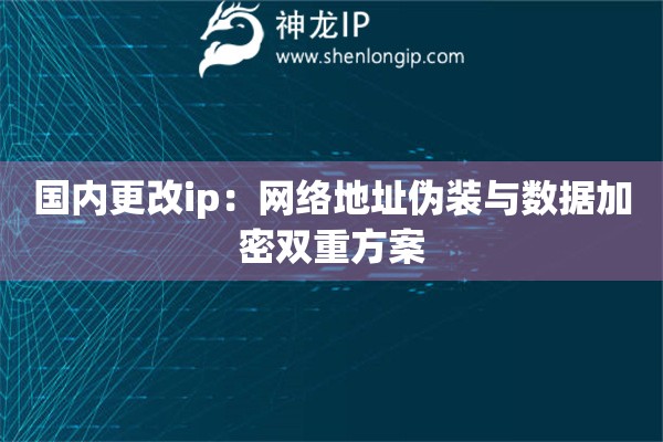 國內更改ip：網絡地址偽裝與數據加密雙重方案