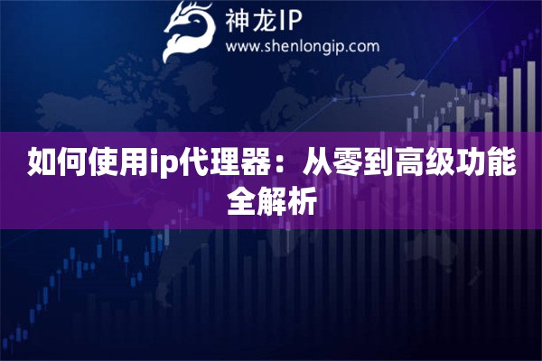 如何使用ip代理器：從零到高級功能全解析