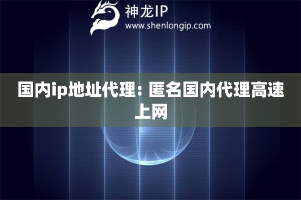 國內(nèi)ip地址代理: 匿名國內(nèi)代理高速上網(wǎng)