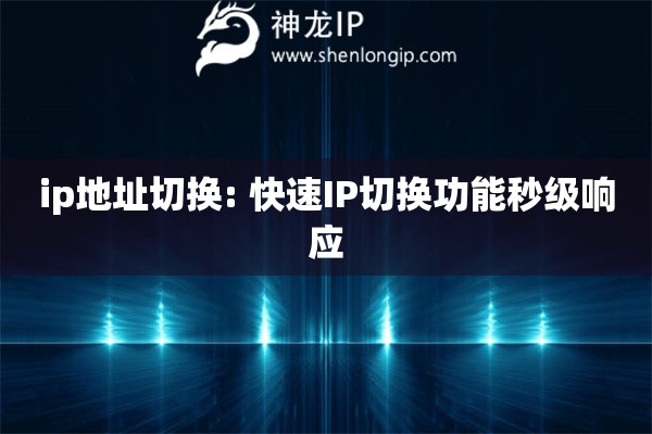 ip地址切換: 快速I(mǎi)P切換功能秒級(jí)響應(yīng)
