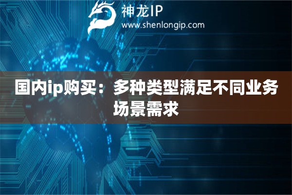 國內ip購買：多種類型滿足不同業務場景需求