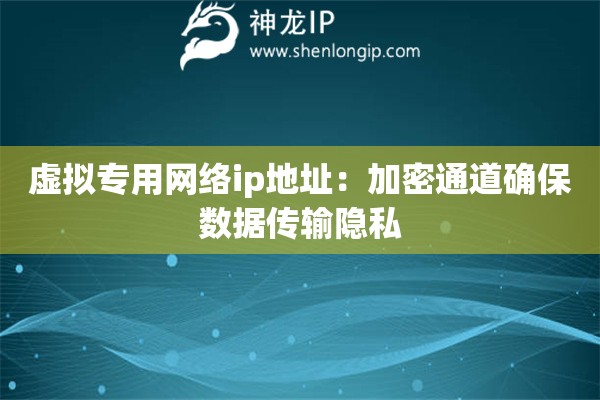 虛擬專用網(wǎng)絡(luò)ip地址：加密通道確保數(shù)據(jù)傳輸隱私