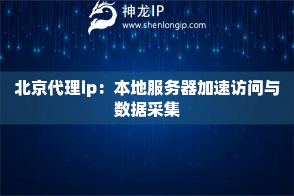 北京代理ip：本地服務器加速訪問與數據采集