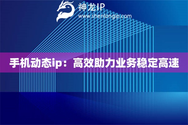 手機(jī)動(dòng)態(tài)ip：高效助力業(yè)務(wù)穩(wěn)定高速