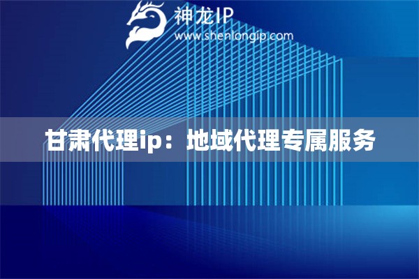 甘肅代理ip：地域代理專屬服務(wù)