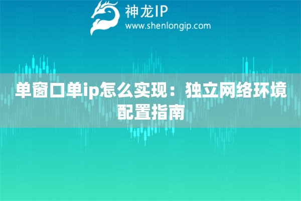 單窗口單ip怎么實現：獨立網絡環境配置指南