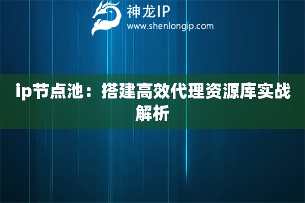 ip節點池：搭建高效代理資源庫實戰解析